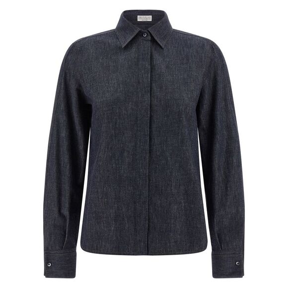 Brunello Cucinelli Women Monile Denim Shirt - Picture 1 of 4